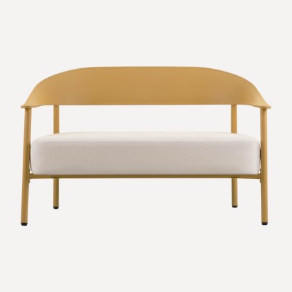 Диван садовый Айла Рогожка Бежевый/Желтый