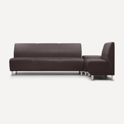 Кожаный модульный диван Крокус-2 Latte