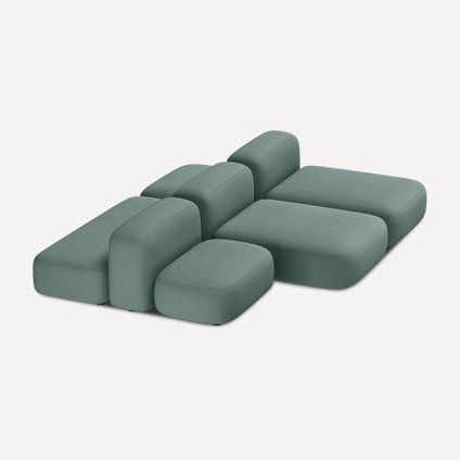 Диван модульный Риббл-6 Bucle Forest