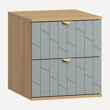 Тумба прикроватная Монблан-1 Angle Mentol Oak