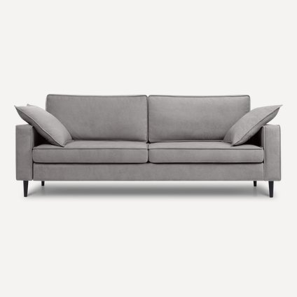 Диван прямой Дисент Велюр Светло-серый