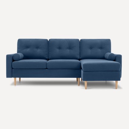 Диван угловой Динс Velvet Navy Blue