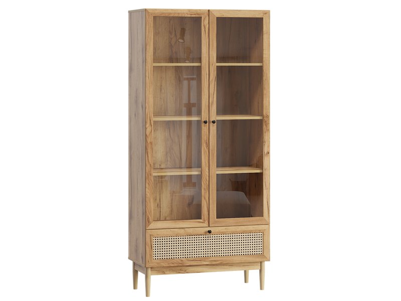 Витрина Рошаль 2-88x190 Ротанг