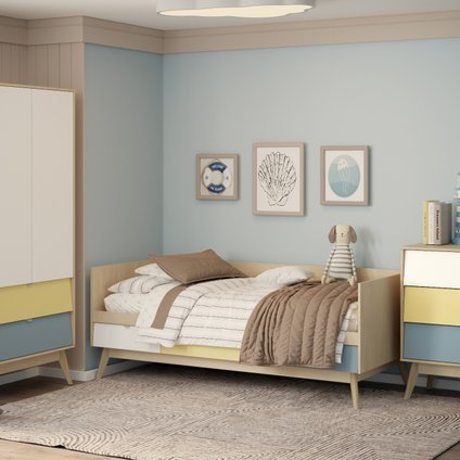 Модульная детская Лесли-2 Plywood Mustard