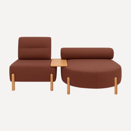 Диван модульный Альди Textile Marsala