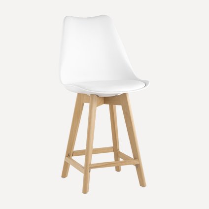 Стул полубарный Фран White