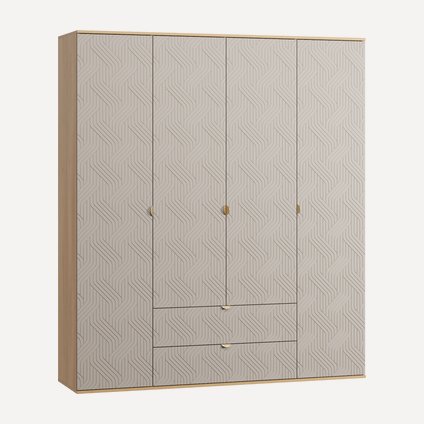 Распашной шкаф Монблан-4 Fancy Santiago Oak