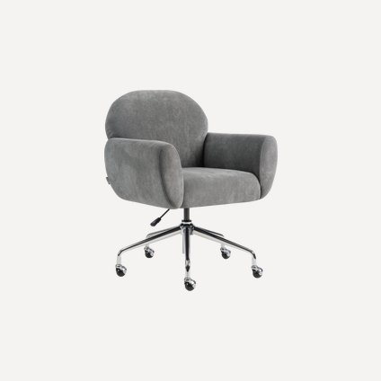 Офисное кресло Шерман Велюр Серый/Хром