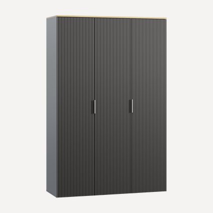 Распашной шкаф Енссон 3-137x212 Графитовый/Дуб Золотистый