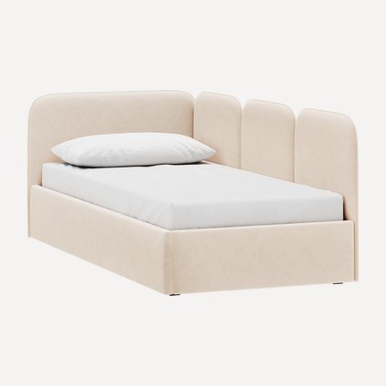 Детская кровать Имми 90 Велюр Молочный