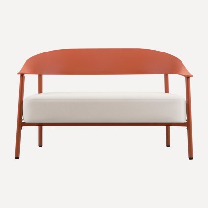 Диван садовый Айла Рогожка Бежевый/Терракотовый