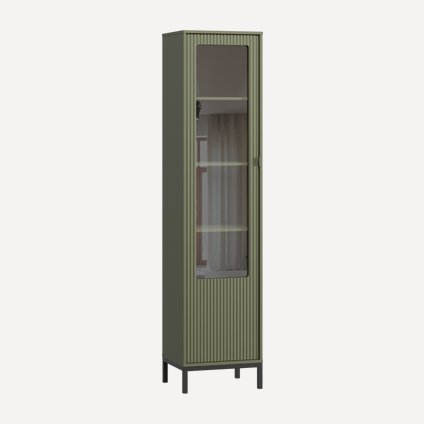 Витрина Трейвис 1-48x205 Оливковый