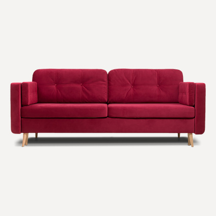 Диван прямой Плиди Velvet Crimson