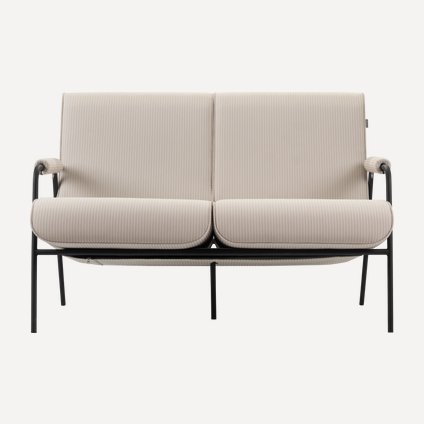 Диван садовый Ганти Рогожка Бежевый/Черный