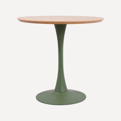 Кухонный стол Тюлип 80 Древесный натуральный/Оливковый