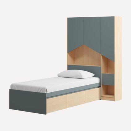 Кровать Пенни-2 90 Plywood Mint