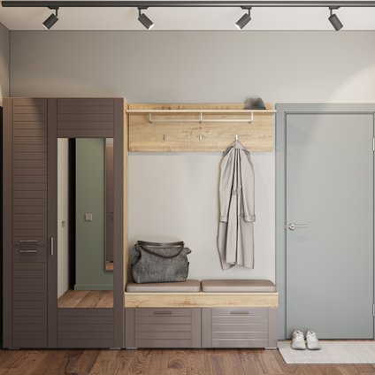 Модульная прихожая Ливорно-2 Графит