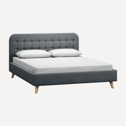 Кровать Динс 180 Velvet Grafit