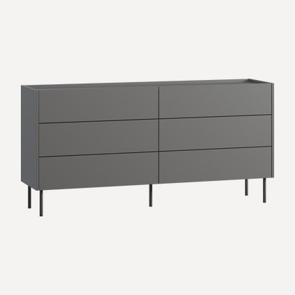 Комод Дигарс 163x81 Графитовый