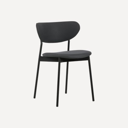 Стул Алекс Замша Графитовый/Черный