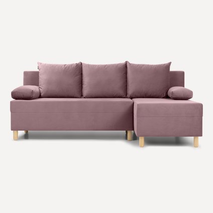 Диван угловой Амрано Velvet Pink