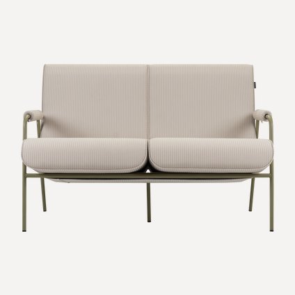 Диван садовый Ганти Рогожка Бежевый/Оливковый