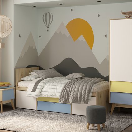 Модульная детская Лесли 4 Желтый