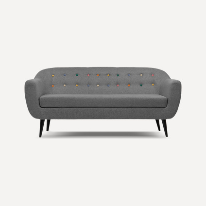 Диван прямой Роттердам-3 Tesla Grey