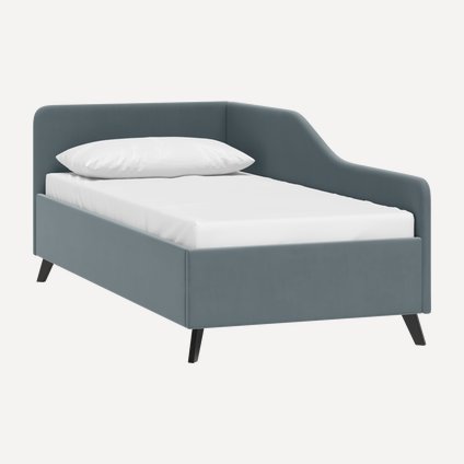 Кровать Лория 90 Велюр Графитовый