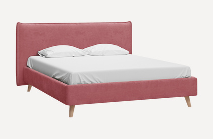 Кровать Кьево 160 Velvet Pink