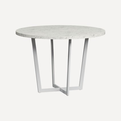 Кухонный стол Палмер 98 Белый мрамор/Белый