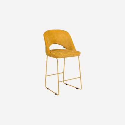 Стул полубарный Ларс-5 Velvet Yellow