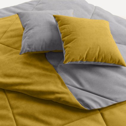 Топпер для дивана Сони 1-XL Happy Grey-Yellow