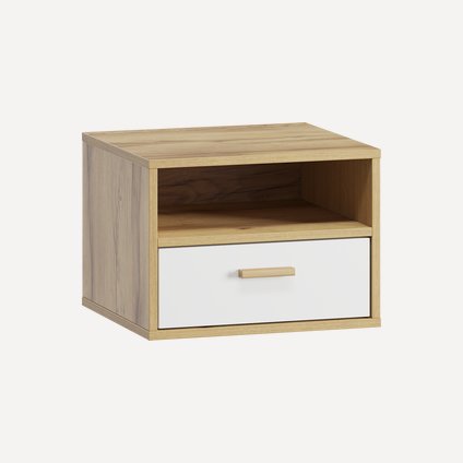 Тумба прикроватная подвесная Нордик-2 Wood White