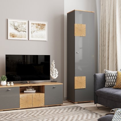 Модульная гостиная Фиджи-1 Антрацит