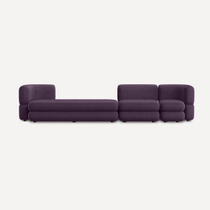 Диван модульный Brera-4 Velour Plum