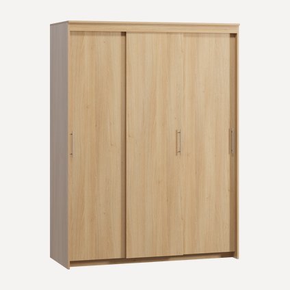 Шкаф-купе Тебар-3-150-200 Oak без зеркал