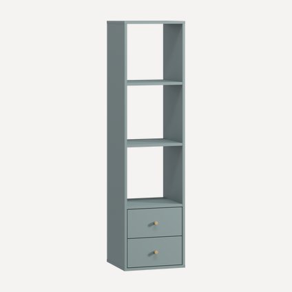 Стеллаж Кейн 2-39x149 Серо-зеленый