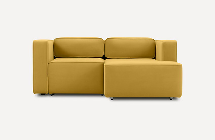 Диван угловой Аронт Мини Velvet Yellow распродажа