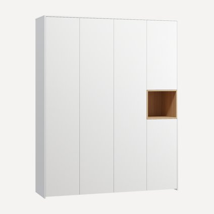 Распашной шкаф Висмар 4-204x240 Белый