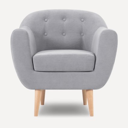 Кресло Роттердам Velvet Silver