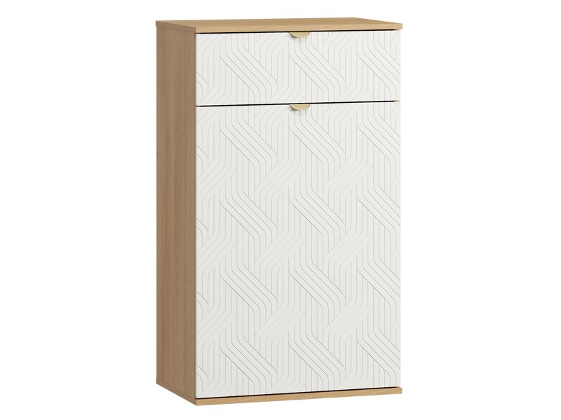 Обувница Монблан 63x110 Косы Белый