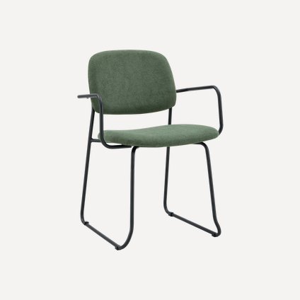 Стул Кинли Рогожка Оливковый/Черный