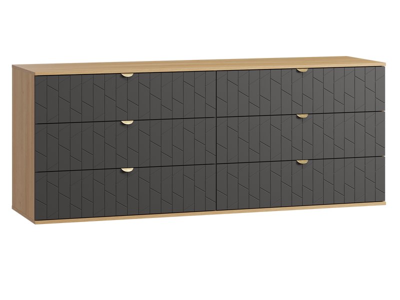 Комод Монблан 185x76 Грань Графитовый