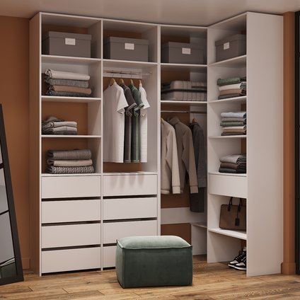 Модульная гардеробная система Хелен-2 White