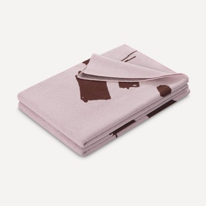 Плед Тут Рядом Теплое Сердце Розовый/Коричневый 120x170