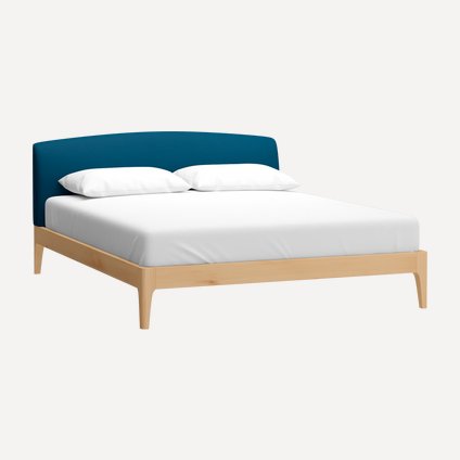 Кровать Лувен 160 Textile Blue