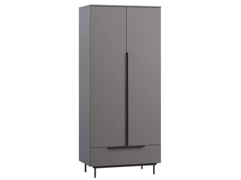 Распашной шкаф Квелен 2-96x220 Графитовый