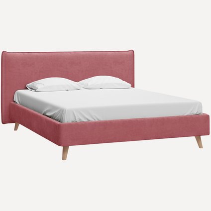 Кровать Кьево 140 Velvet Pink уценка