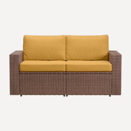 Диван модульный Брайт-B 1 Textile Yellow